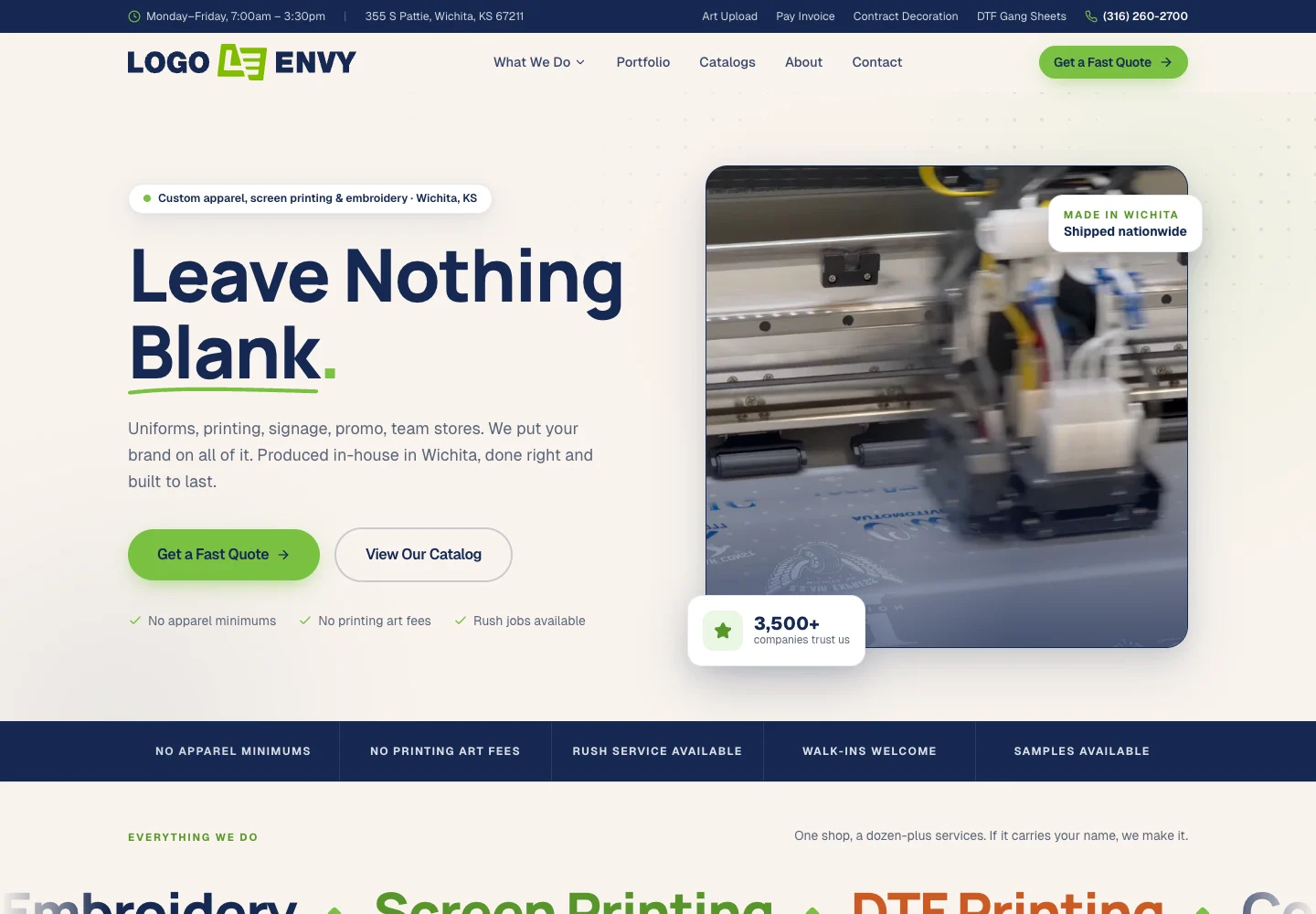Logo Envy website preview