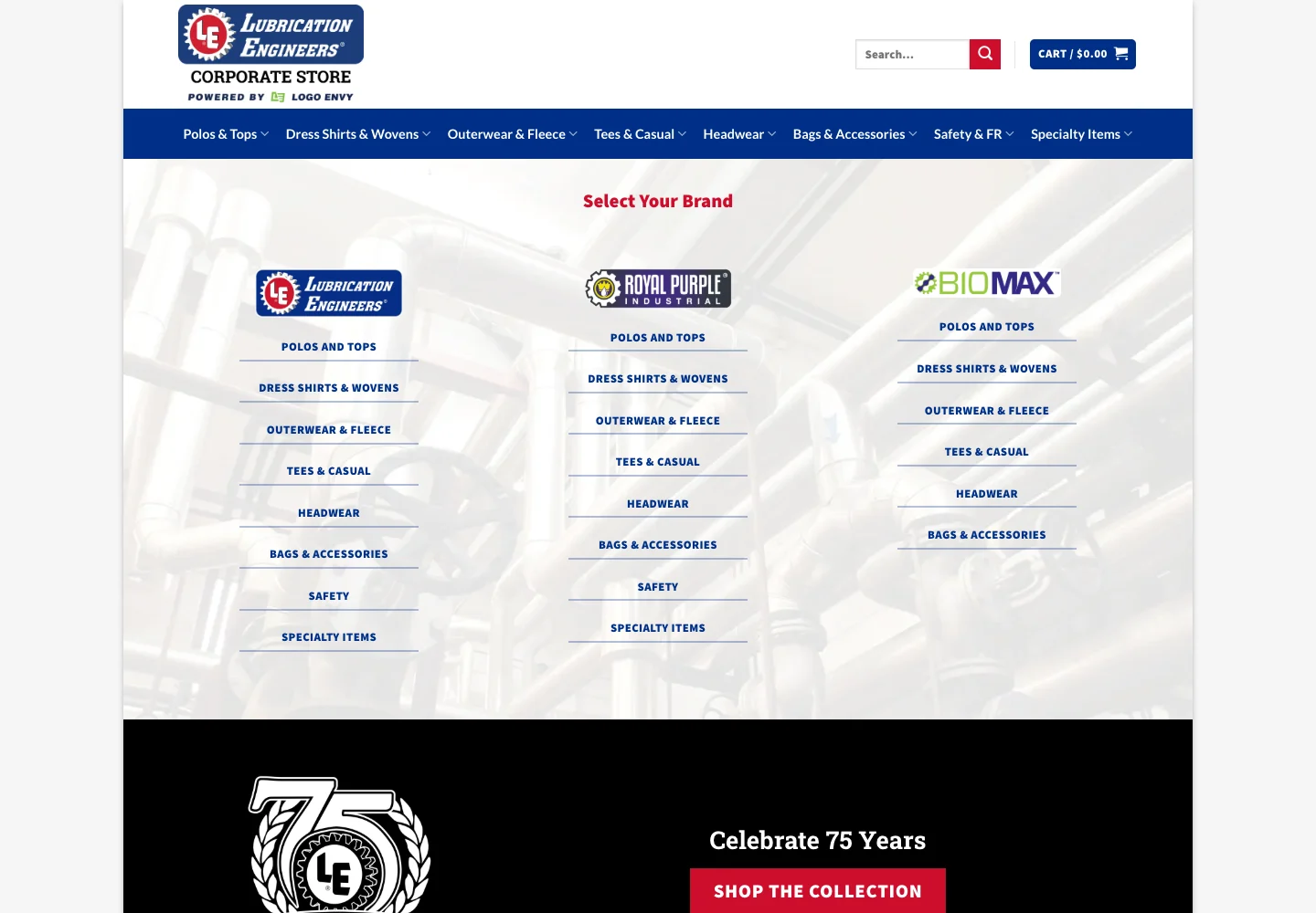 Lubrication Engineers website preview